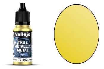 Vallejo 77102 True Metallic Metal 102 Light Radiant Yellow
