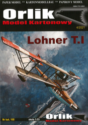 Model kartonowy Orlik 168 Samolot Lohner T.I - model kartonowy