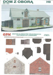 GPM H0-072 Dom z oborą model wycinany laserowo do sklejenia