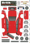 Orlik A042 Opel Astra J Kombi Straż Pożarna model kartonowy do złożenia i sklejenia