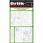 Orlik W198 Elementy wycinane laserowo do modelu kartonowego Orlik 198 P-47 D-22 Thunderbolt Pengie