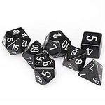Kości zestaw RPG Chessex Opaque Black/White