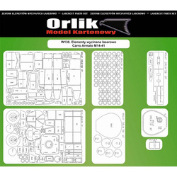  Orlik W138 Elementy wycinane laserowo do modelu kartonowego Orlik 138 Carro Armato  M14-41