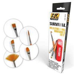 AK-663 Survival Weathering Brushes Set