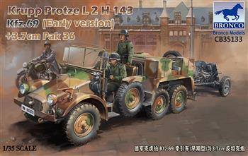 Bronco CB35133 Krupp Protze L2H 143 Kfz.69 +3,7 cm