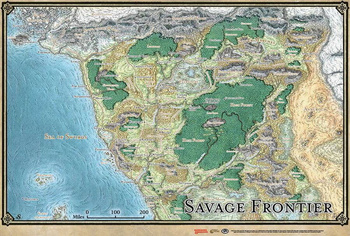 D&D Savage Frontier - mapa