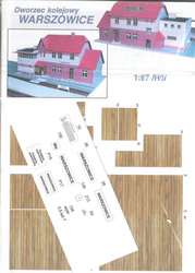 GPM H0-030 Dworzec kolejowy Warszowice model wycinany laserowo do sklejenia