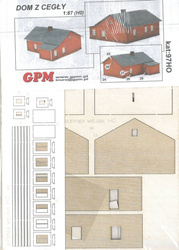 GPM H0-097 Dom z cegły model wycinany laserowo do sklejenia