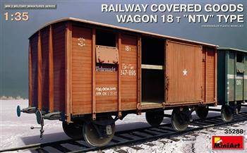 MiniArt Railway Covered Goods Wagon 18T "NTV" T.