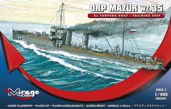 Mirage Hobby 40021 ORP Mazur wz. 35 Okręt szkolny model plastikowy do sklejenia i pomalowania