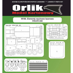 Orlik W186 Elementy wycinane laserowo do modelu kartonowego Orlik 186 Volvo 244