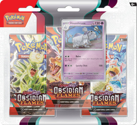 Pokemon TCG Scarlet & Violet - Obsidian Flames 3-Pack Blister Houndstone