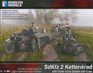 Rubicon Models 280071 SdKfz 2 Kettenkrad z przyczepą / with Trailer if.8 & Goliath with Crew