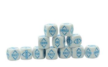 Warlord Order Dice - Ice White - kości rozkazów