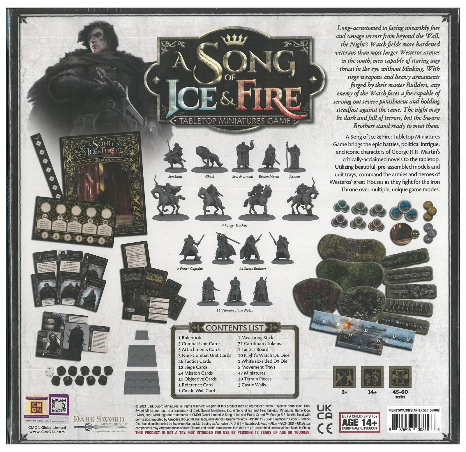 song of ice and fire night's watch starter set