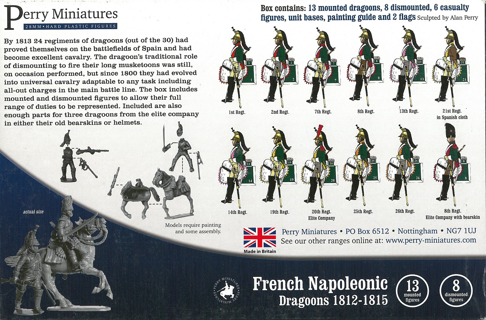 Perry Miniatures: FN130 Plastic French Napoleonic Line Dragoons (13 mo –  The 9th Company