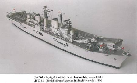  Model kartonowy JSC nr 61 lotniskowiec Invicible
