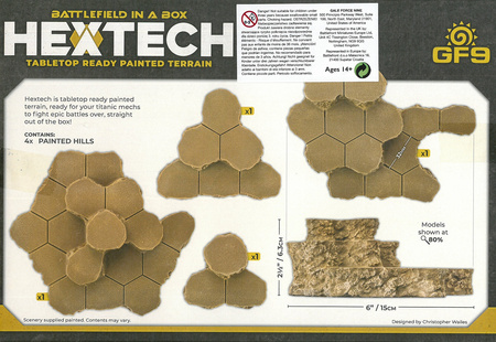 Battlefield in A Box HexTech HEXT09 Atlean Steppes / wzgórza