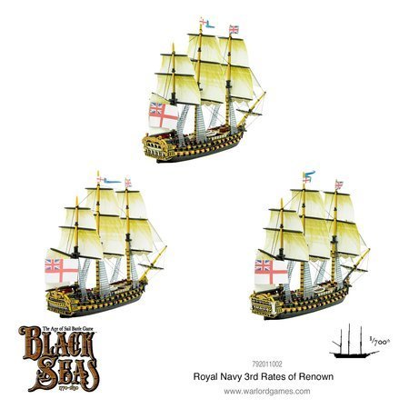 Black Seas Royal Navy 3rd Rates of Renown - okręty 1:700