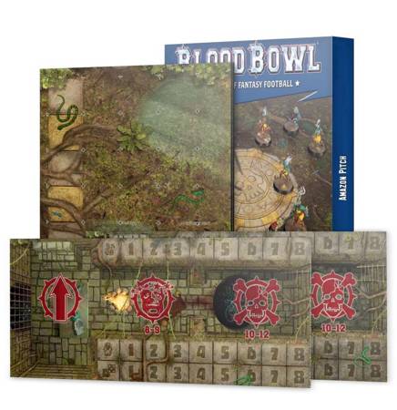 Blood Bowl Amazons Team Pitch & Dugouts boisko