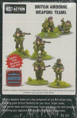 Bolt Action British Airborne Weapons Teams  + 3 kości rozkazów