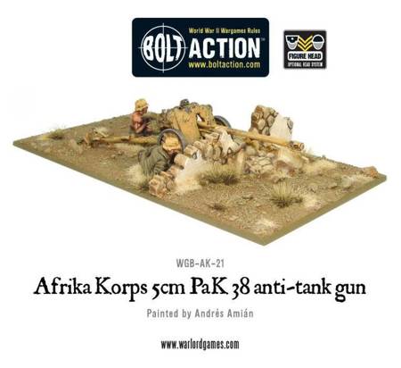 Bolt Action German Afrika Korps 5cm Pak38 Anti-Tank Gun