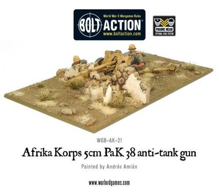 Bolt Action German Afrika Korps 5cm Pak38 Anti-Tank Gun