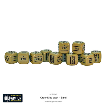 Bolt Action Order Dice - Sand