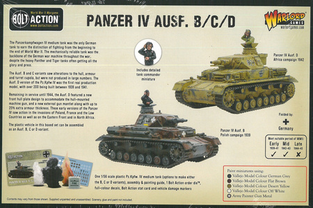 Bolt Action Panzer IV Ausf. B/C/D