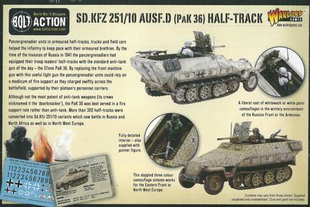 Bolt Action Sd.Kfz 251/10 Ausf.D (PaK 36) Half-Track