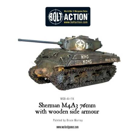 Bolt Action Sherman M4A3 (76mm) with Wooden Armour