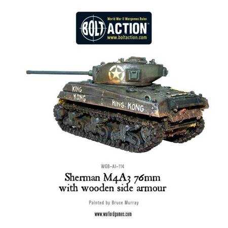 Bolt Action Sherman M4A3 (76mm) with Wooden Armour