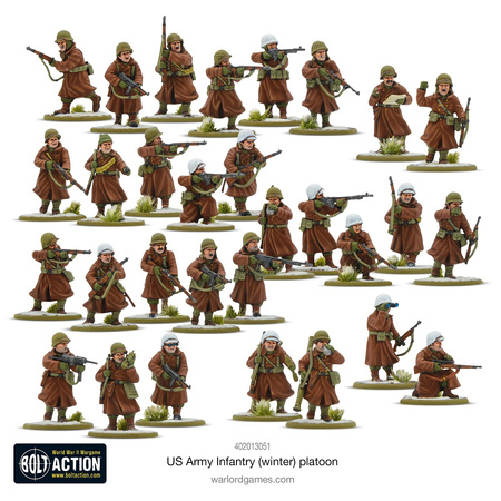 Bolt Action US Army Infantry Winter Platoon