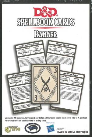 D&D 5.0 Spellbook Cards Ranger - karty czarów