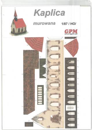 GPM H0-021 Kaplica murowana model wycinany laserowo do sklejenia