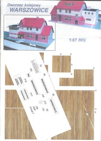 GPM H0-030 Dworzec kolejowy Warszowice model wycinany laserowo do sklejenia