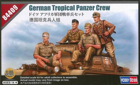 Hobby Boss 84409 German Tropical Panzer Crew zestaw figurek do sklejenia i pomalowania