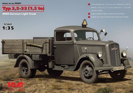 ICM 35401 Typ 2,5-32 (1,5 to) WWII German Truck