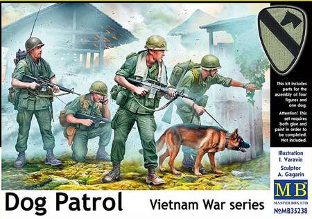 Master Box 35238 Dog Patrol Vietnam War series zestaw plastikowy do sklejenia i pomalowania