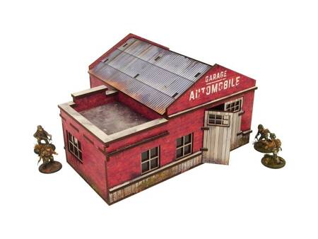 Micro Art H00131 WW2 Normandy Garage with Petrol Station (28 mm) - garaż stacja paliw