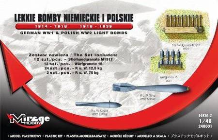 Mirage Hobby 248001 German WWI & Polish WWII Bombs