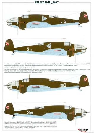 Mirage Hobby 481310 PZL-37B/II ŁOŚ Samolot Bombowy