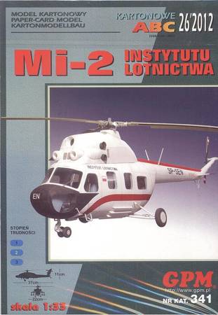 Model kartonowy GPM 341 Mi-2 Instytutu Lotnictwa