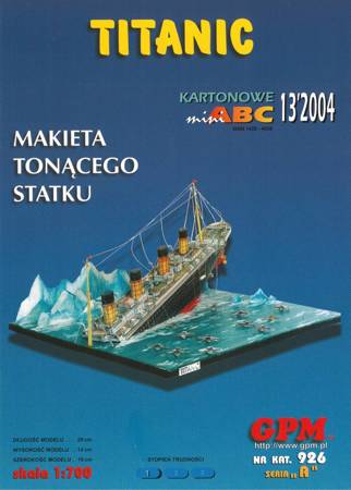 Model kartonowy GPM 926 Titanic - Makieta tonącego statku