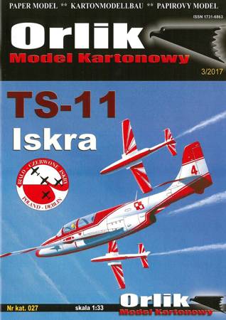 Model kartonowy Orlik 027 Samolot TS-11 Iskra