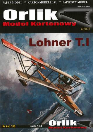 Model kartonowy Orlik 168 Samolot Lohner T.I - model kartonowy