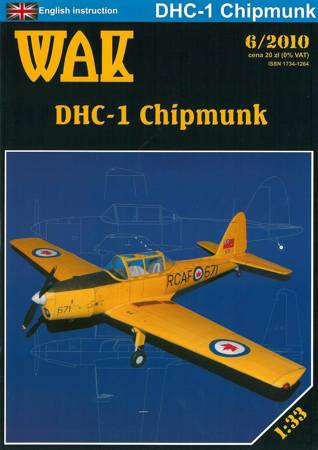 Model kartonowy WAK 6/10 DHC-1 Chipmunk