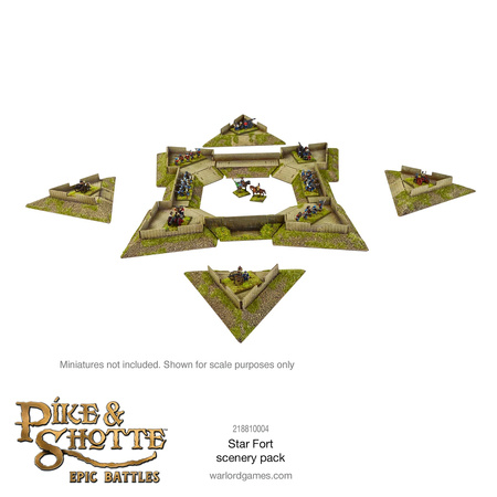 Pike&Shotte Epic Battles Star Fort Scenery Pack - fort gwiaździsty