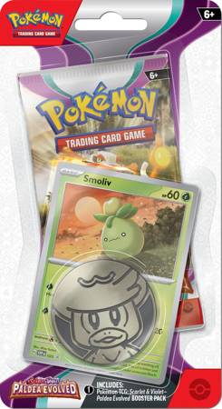 Pokemon TCG Scarlet & Violet - Paldea Evolved Checklane Blister Smoliv