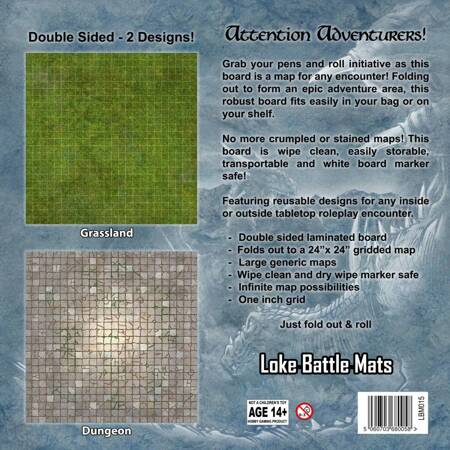 RPG Battle Mat Board - Grassland & Dungeon - mapy taktyczne